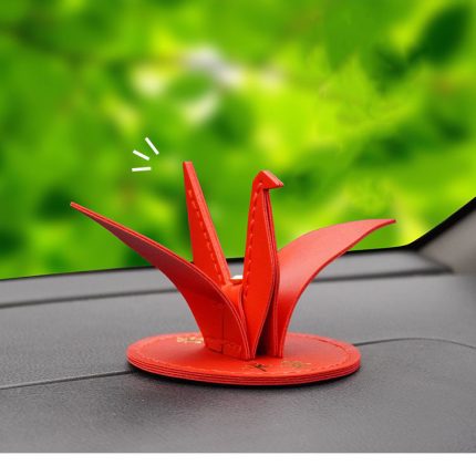 DIY Paper Crane Ornament - Leather Car Hanging Decoration Kit