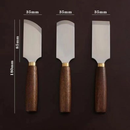 Stainless Steel Leather Skiving Knife - Professional Cutting Tool