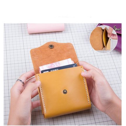 2025 Short Wallet DIY Kit - Genuine Leather Card Holder Material Pack